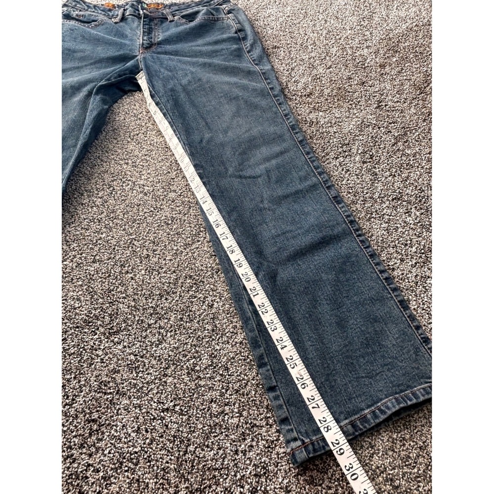 Aura WRANGLER Bootcut vintage Jeans Dark Wash Denim Pockets Women's 10Petite - Picture 12 of 14